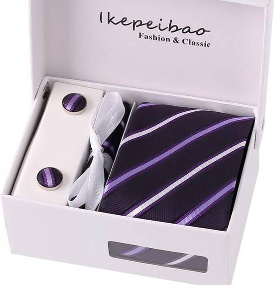 Ensemble de cravate élégant dans une boîte-cadeau - comprend des boutons de  manchette,... | bol.com