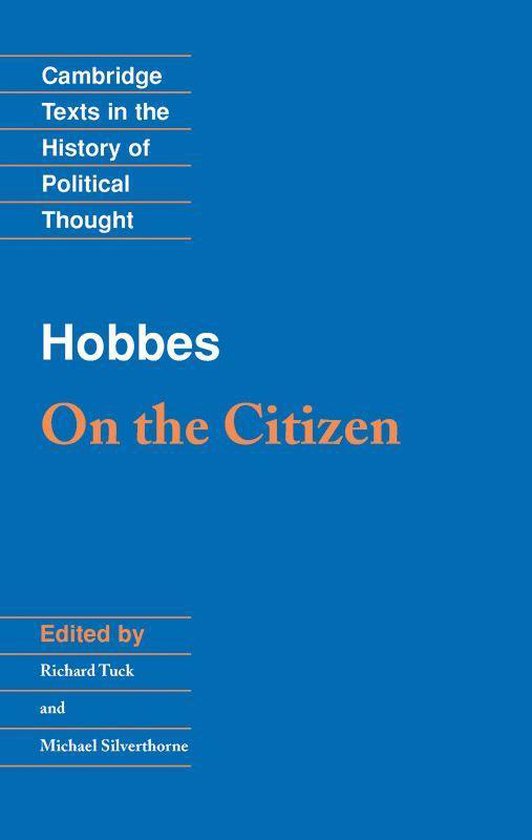 Livre 'Hobbes: On the Citizen' de la série 'Cambridge Texts in the History of Political Thought', édité par Richard Tuck et Michael Silverthorne.