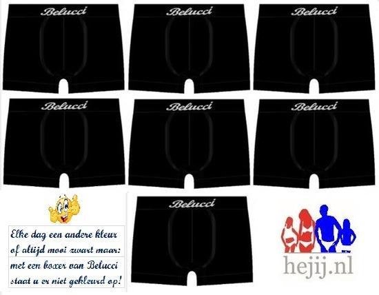 Boxershorts heren 7 stuks microfiber Belucci Zwart S bol