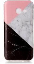 Shop4 - Samsung Galaxy A5 (2017) Hoesje - Zachte Back Case Marmer Combinatie Roze