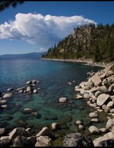Rocky Shoreline Lake Tahoe Beautiful Scenery Notebook