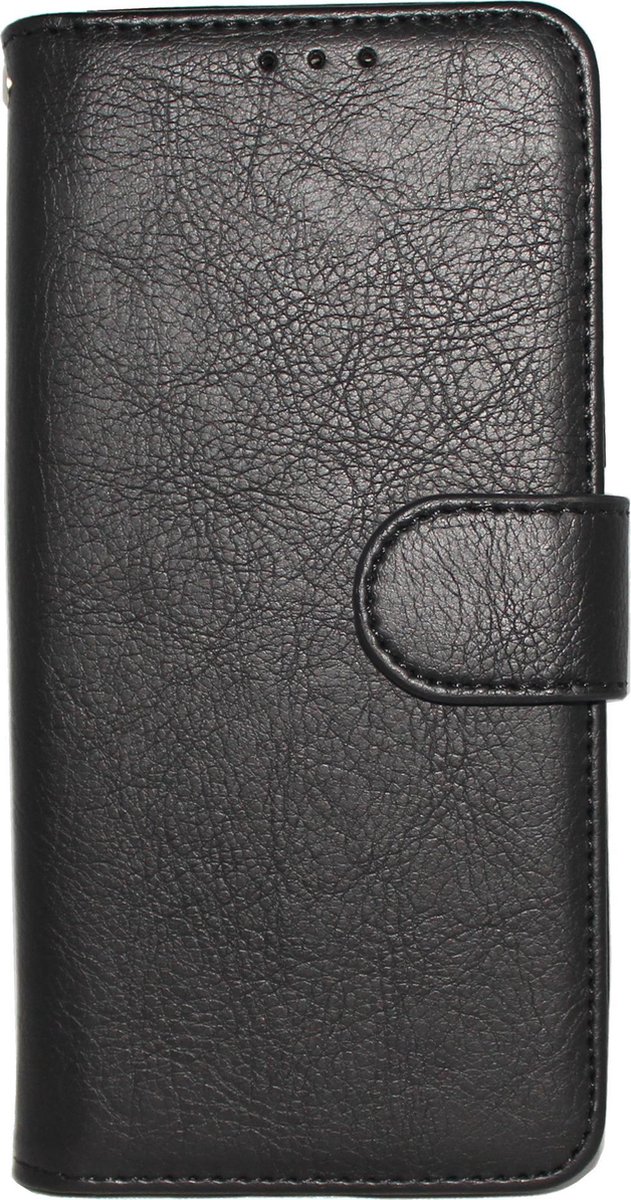 HB Hoesje Geschikt voor Apple iPhone XR - Luxe Kunstlederen Portemonnee Book Case - Zwart