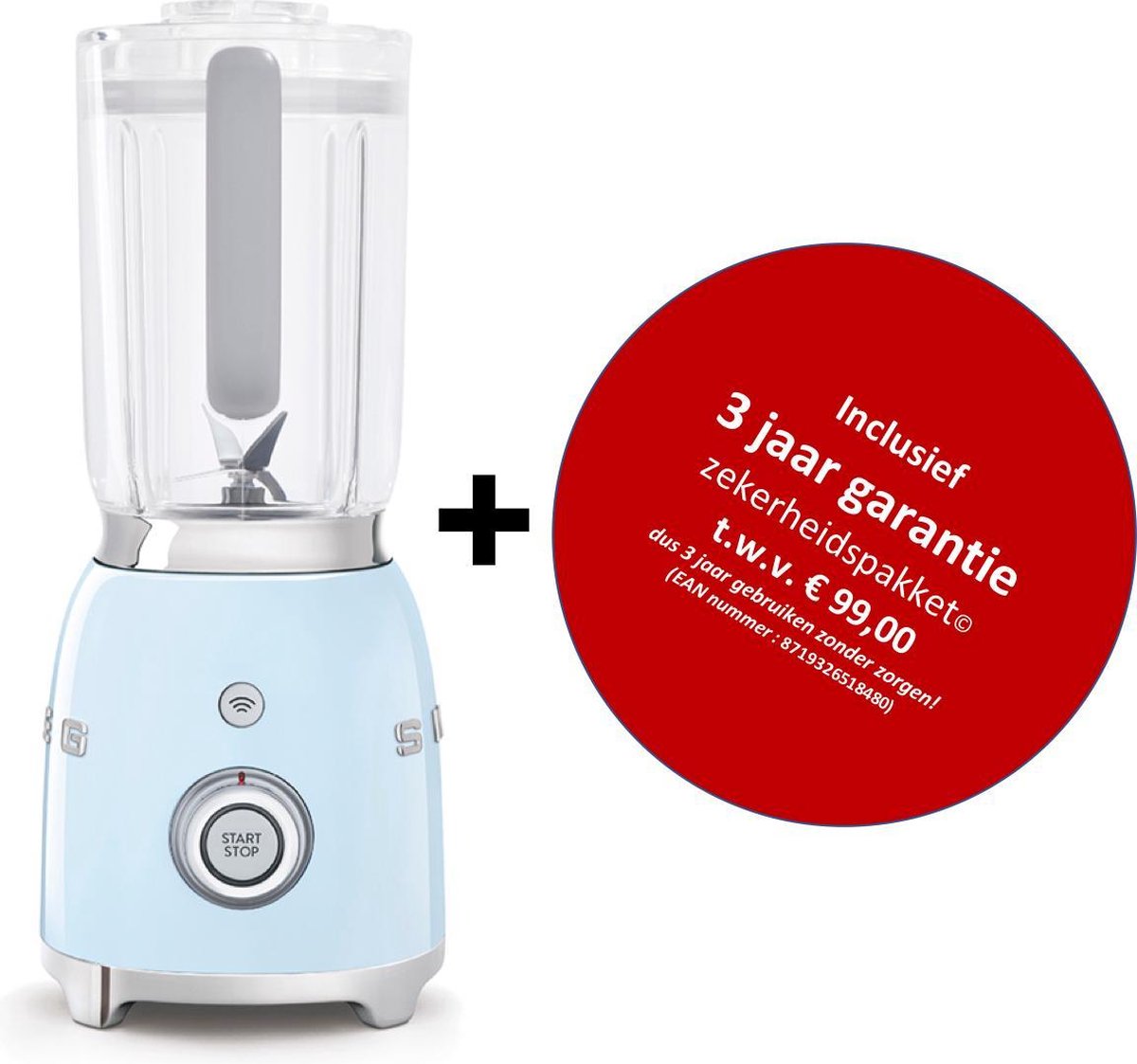 Smeg - BLF01PBEU MkIII - Blender - Pastelblauw - met drie jaar garantie!