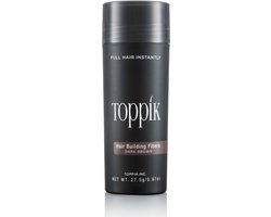 Toppik Hair Building Fibers Donkerbruin - 27,5 gram - Cosmetische Haarverdikker - Verbergt haaruitval - Direct voller haar