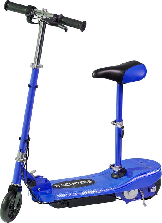 verder Vrijwel Gom E-skoot Electrische scooter met zitje | Blauwe elektrische step met  afneembare &... | bol.com