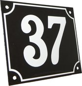 Huisnummerbord groot 'zwart' 37