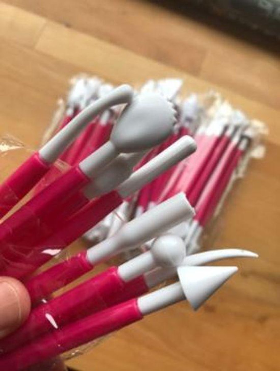 RFYTDCF 17 stuks fondant gereedschapsset, dubbele kop modelleergereedschap klei pottenbakkersgereedschap modeleergereedschapset fondant accessoires klei gereedschap klei gereedschap dabbing tool