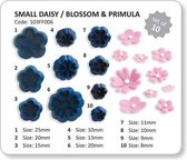 Small daisy/ blossom & primula JEM, set van 10
