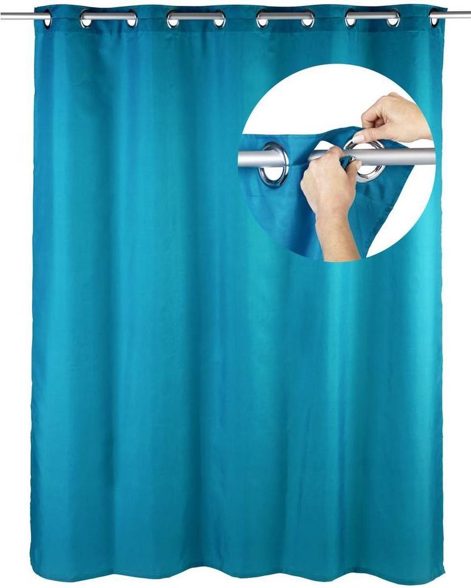 Wenko douchegordijn | Comfort Flex Aqua | 180 x 200 | Textiel | anti-schimmel