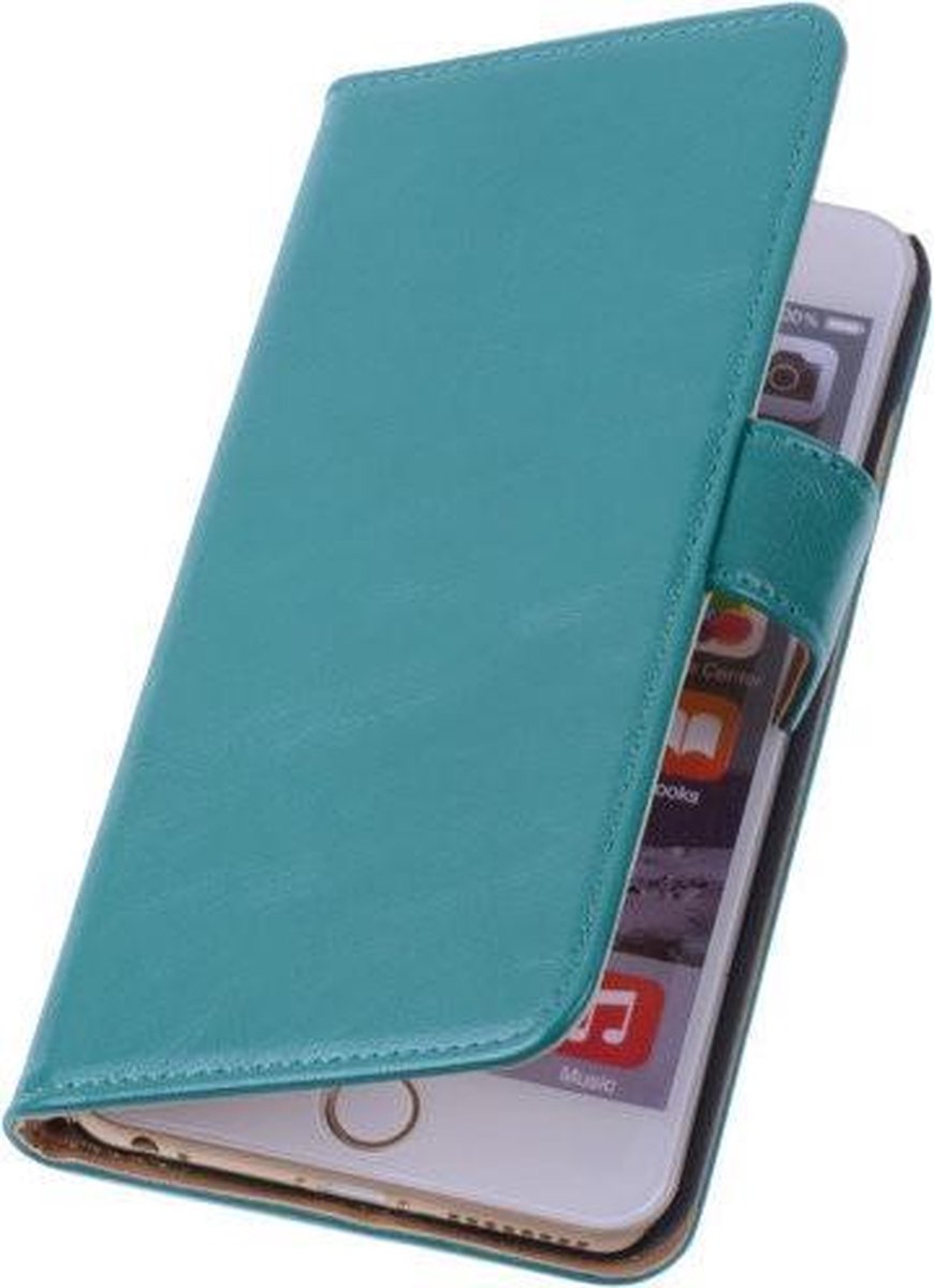 Groen PU leder Glanzend Booktype hoes voor de iPhone 6 Plus