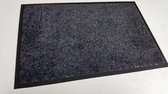 Droogloopmat 80x50 - Mat - Voetenvegen - Deurmat - Gemeleerd Zwart Antraciet