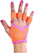 Orange and fuchsia - Fitness handschoenen M