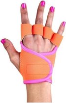 Orange and fuchsia - Fitness handschoenen XS