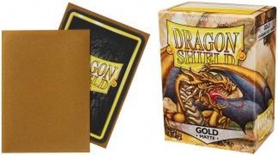 Afbeelding van het spel 100 hoesjes Dragon Shield Matte Gold Standaard Maat Card Sleeves