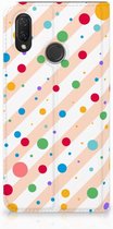 Huawei P Smart Plus Standcase Hoesje Design Dots