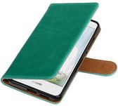 Zakelijke Book Case Telefoonhoesje Geschikt voor de Huawei Nova - Portemonnee Hoesje - Pasjeshouder Wallet Case - Groen