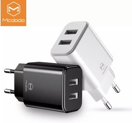 Mcdodo Dubbel/Duo USB Poort Oplader / Quick Charge / Dual Port / iPhone /  Samsung | bol.com