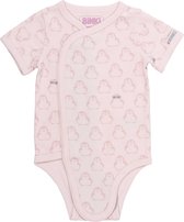 BiNKi - Kimono romper pinguin roze met korte mouw - maat 62/68