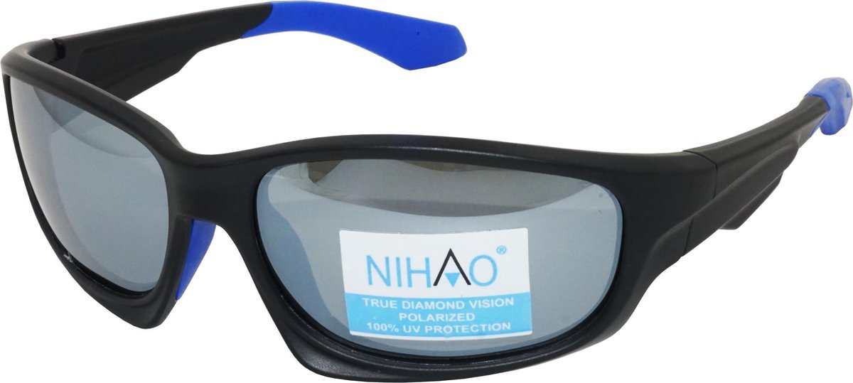 Nihao Baikal Sportbril HD 1.1mm 7 Layers Polarized Lens - TR-90 Ultra-Light frame - Anti-Reflect coating - True Silver Revo Coating - TPU Anti-Swet Neusvleugels en Temple Tip - UV400