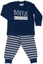 Fun2Wear Boefje Baby/Peuter/Kleuter/Kinderpyjama - Navy - Maat 86
