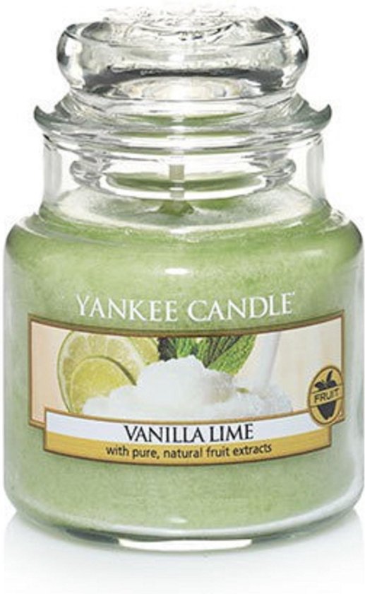 Yankee Candle Geurkaars Small Vanilla Lime - 9 cm / ø 6 cm