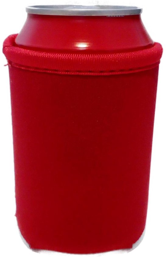6 st. bier - Frisdrank blik koelhoud hoesje in ROOD|bierblik hoesjes - Festival - Vakantie - Strand - Carnaval van Outdoorproof — afbeelding 2