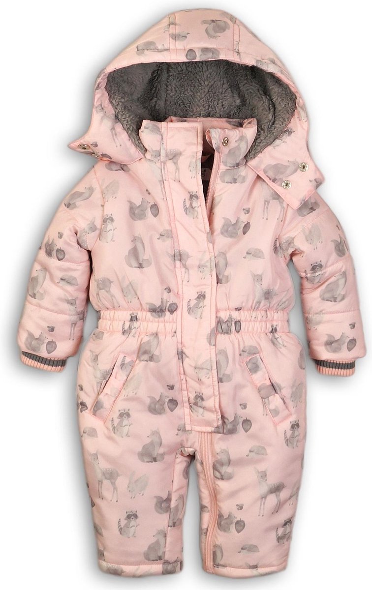 Dirkje Meisjes Skipak Roze, Grijs gevoerd Maat 80