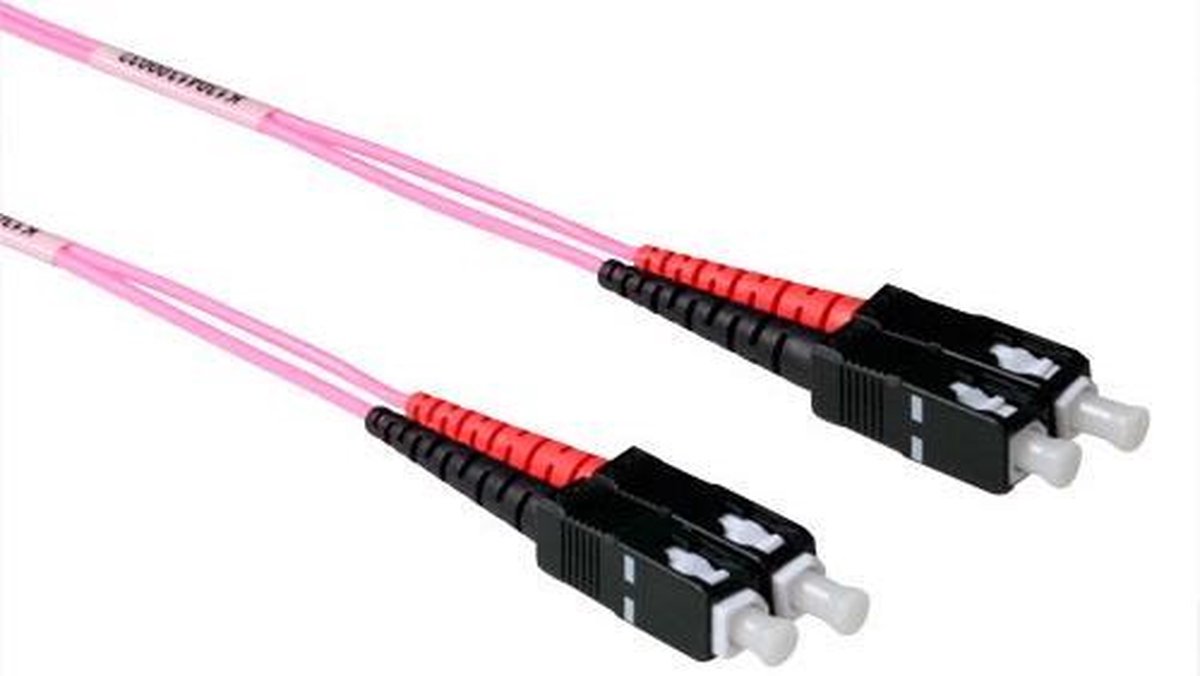 ACT RL3710 Glasvezel Patchkabel Duplex LSZH - SC/SC 50/125µm OM4 - 10 meter