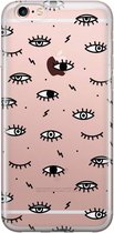 Casimoda® hoesje - Geschikt voor iPhone 6/6s - Eye See You - telefoonhoesje - Backcover - Transparant - Multi