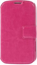 Samsung Trend (Plus) bookcase leer hoesje hoesje - Roze