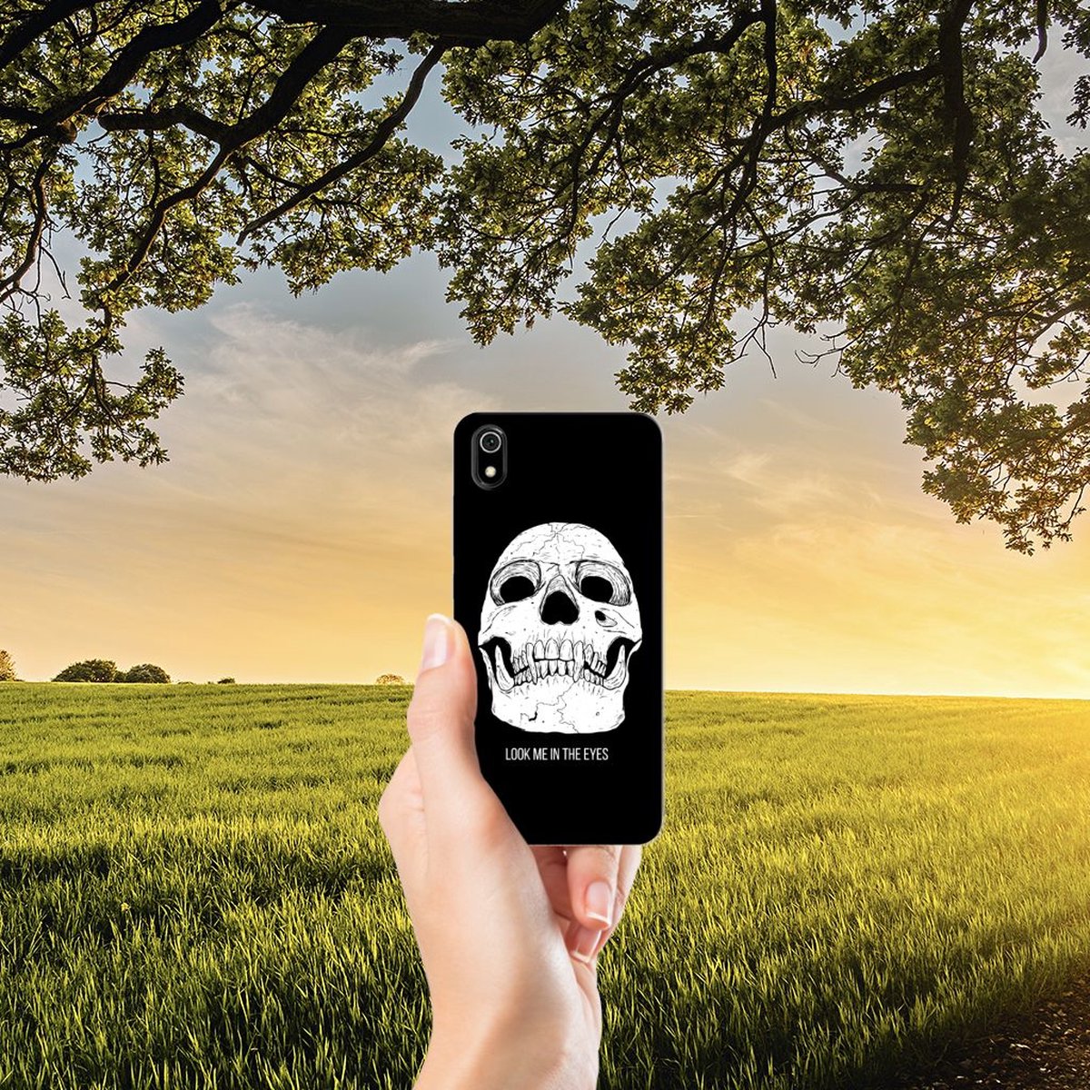 Silicone Back Case Xiaomi Redmi 7A Skull Eyes