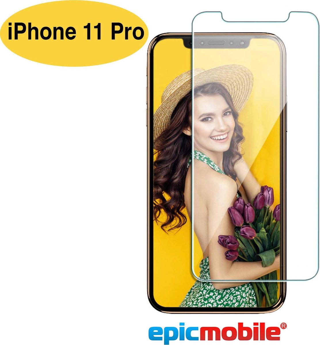Screenprotector geschikt voor iPhone 11 Pro Screenprotector - Tempered Glass - 9H Anti burst - Anti Shock - Perfect fit
