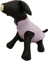 BODYWARMER LILA VOOR HONDEN - M ( rug lengte 28 cm, borst omvang 36 cm, nek omvang 26 cm )