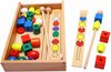 Afbeelding van het spelletje Houten kralen stok | Montessori speelgoed | Vormen en kleuren | Kidzstore.eu