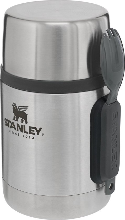Bouteille thermos en pot alimentaire tout-en-un Stanley The en acier inoxydable avec cuillère - 530 ml - Acier inoxydable