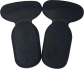 1 paar comfortabele hielbeschermers - inlegzolen voor hoge hakken of schoenen - zwart - one size
