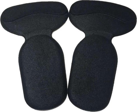 1 paar comfortabele hielbeschermers – inlegzolen voor hoge hakken of schoenen – zwart – one size