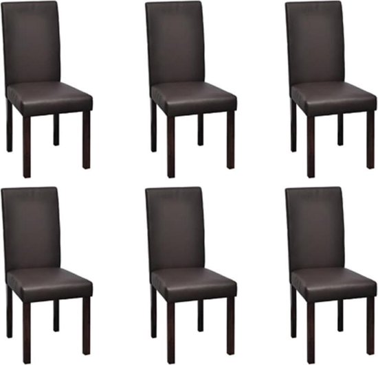 | vidaXL Eetkamerstoelen 6 st kunstleer bruin vidaXL Eetkamerstoelen 6 st kunstleer bruin | Retro