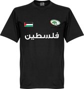 Palestina Football T-Shirt - Zwart - XS