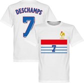 Frankrijk 1998 Retro T-Shirt + Deschamps 7 - S