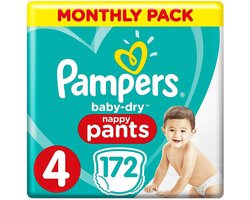 Pampers Baby-Dry Pants Luierbroekjes - Maat 4 - 172 stuks