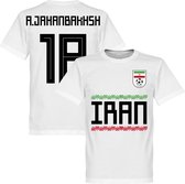 Iran A. Jahanbakhsh 18 Team T-Shirt - Wit - XL