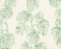 MONSTERA BLAD BEHANG | Botanisch - groen wit - A.S. Création Greenery