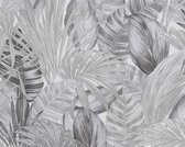 PAMBLADEREN EN VARENS BEHANG | Botanisch - grijs wit zwart - A.S. Création Attractive 2