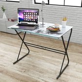 Computer bureau van Glas Wereldkaart (Incl organizer) - Computerbureau - Werktafel - Schrijftafel - Tekentafel