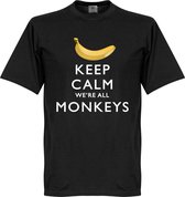 Keep Calm We're All Monkeys T-Shirt - L