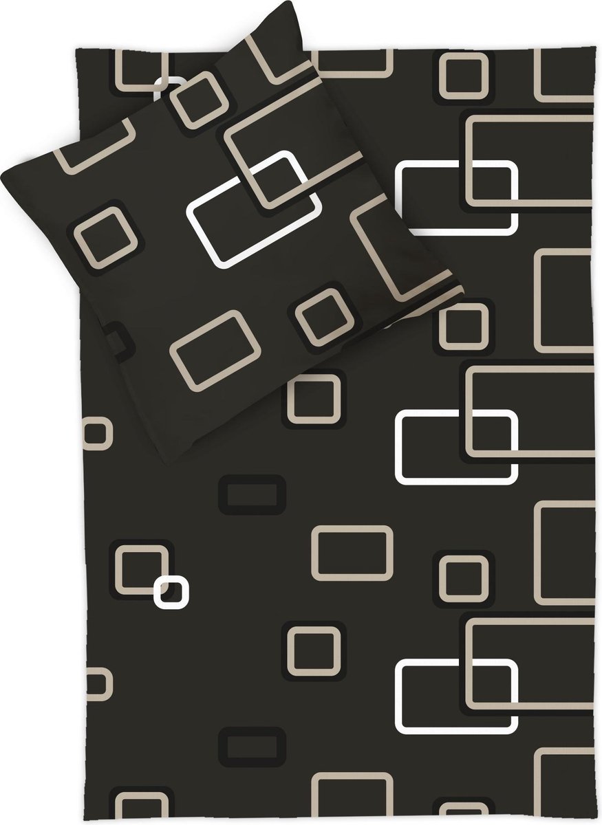 Flanel Dekbedovertrek Strepenpatroon Creme