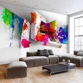 Fotobehang - Kleurrijke 3 D vormen, premium print vliesbehang
