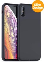 iPhone XS Max Telefoonhoesje | Soft Touch Siliconen Smartphone Case | Back Cover Zwart