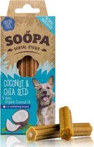 Soopa -  Dental Sticks -  Coconut & Chia Seed - Kokosnoot - Chia zaad - vegan - vegetarisch - hond - kauwstaaf